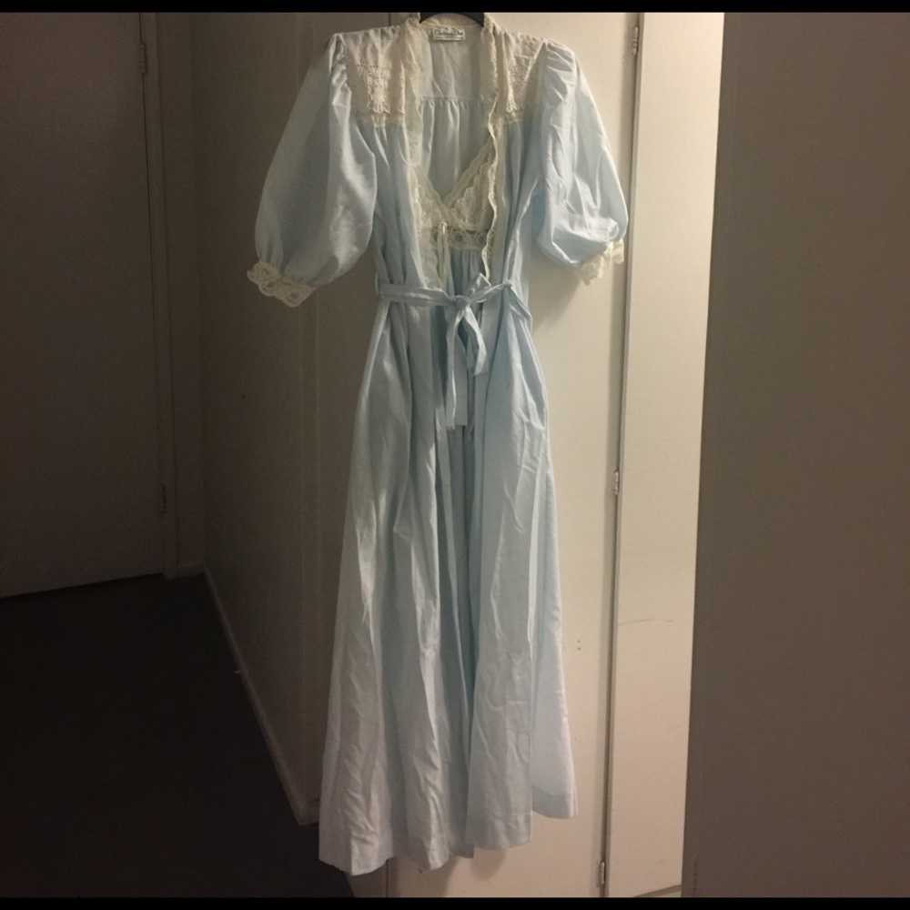 Christian Dior vintage night gown with robe