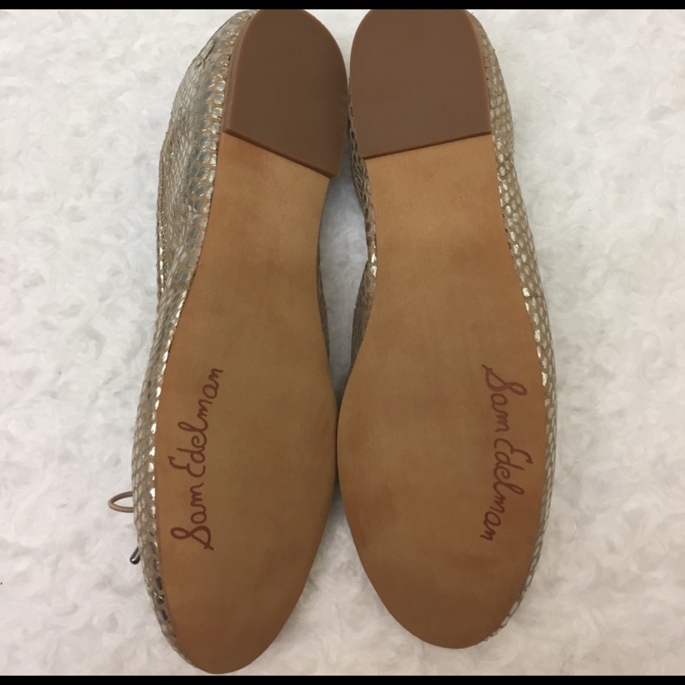 NEW Sam Edelman Silver and Cream Ballet Flats - Picture 4 of 6