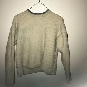 "The North Face" Cream Wool Sweater