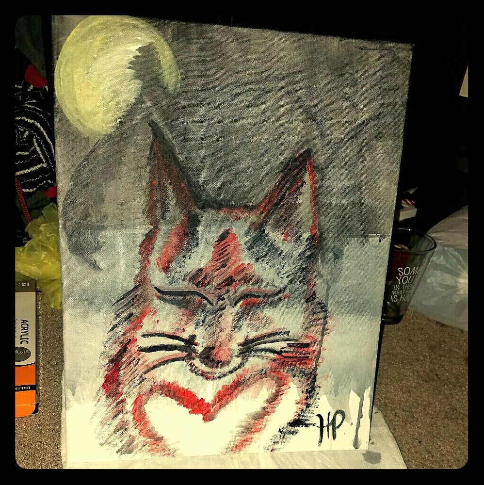 Painting. Titled:Foxy