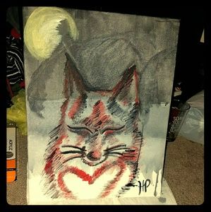 Painting. Titled:Foxy