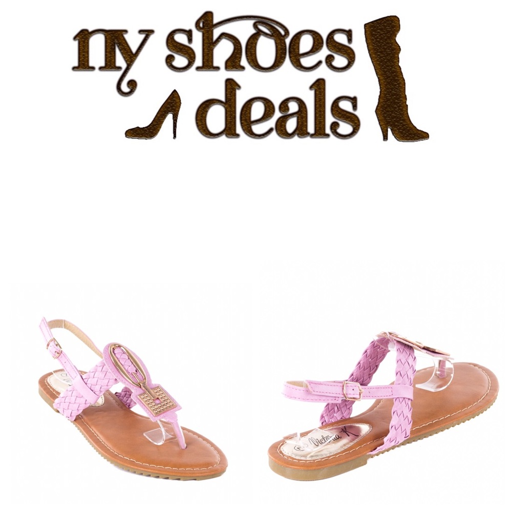 Women Rose Slingback Thong Flat Sandals S1977 - Picture 2 of 4