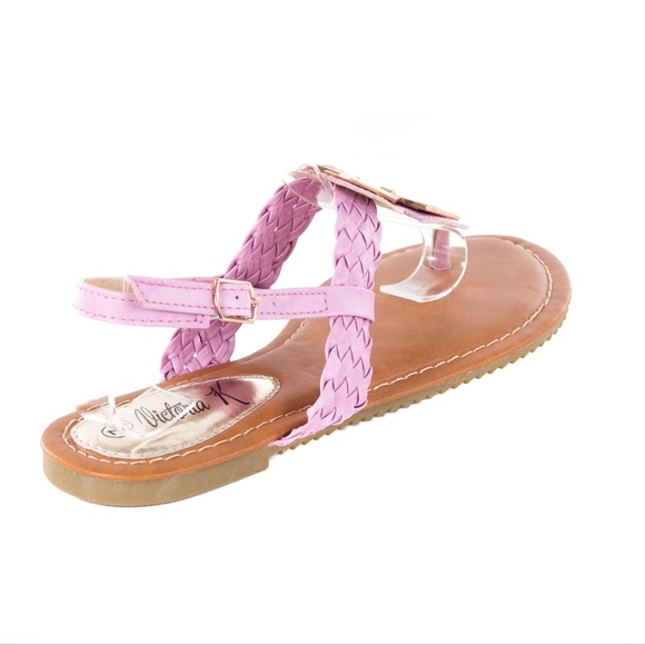 Women Rose Slingback Thong Flat Sandals S1977 - Picture 4 of 4