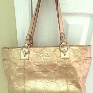 Gold Coach Handbag!!