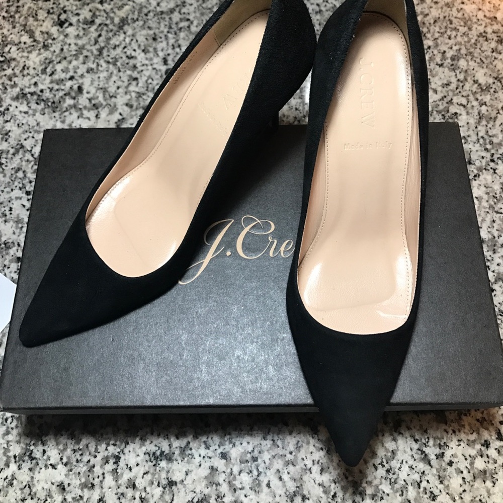 Like New J. Crew Elsie Suede Pumps as 6.5 in Black