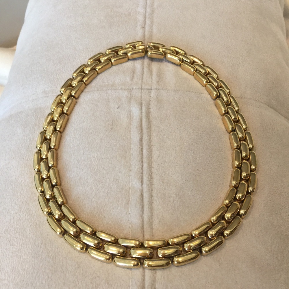 ❤️Sale❤️Vintage Gold Tone Linked Necklace - Picture 1 of 7