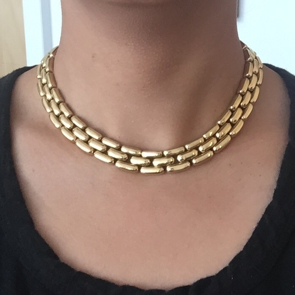 ❤️Sale❤️Vintage Gold Tone Linked Necklace - Picture 2 of 7