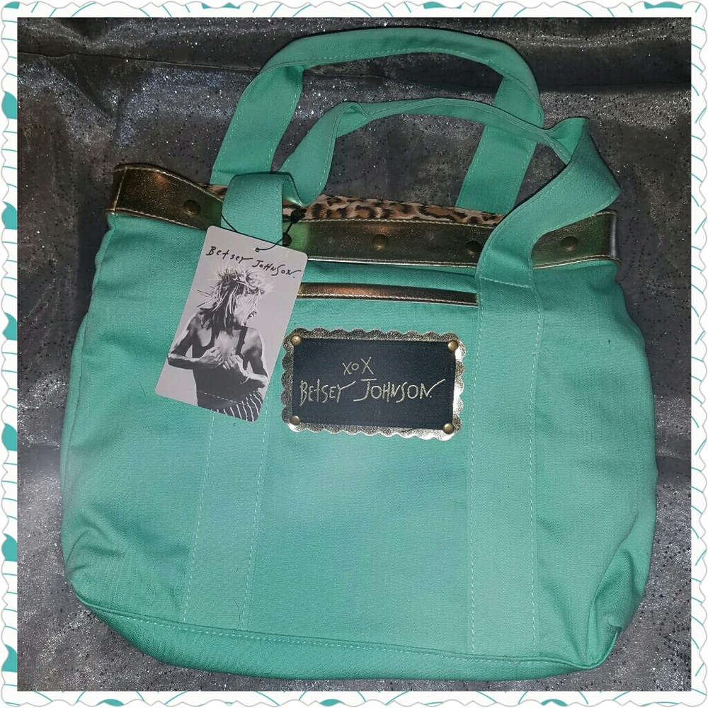 NWT Betsey Johnson Turquoise Tote