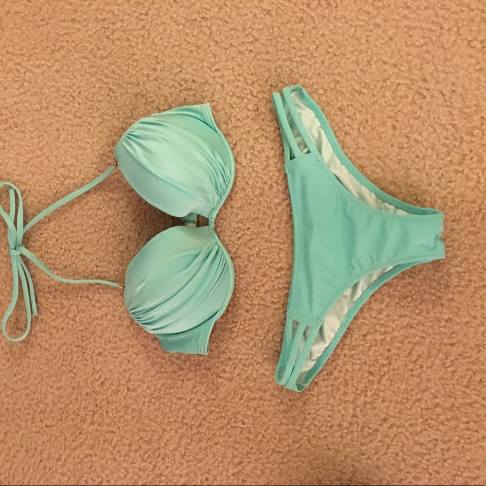 Sea foam green Victoria's Secret bikini top ONLY