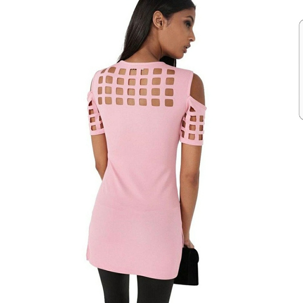 💖HP💖 Sexy Cutout Cold Shoulder Top - Picture 2 of 3
