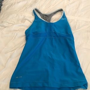Nike dri-fit workout top with built in bra