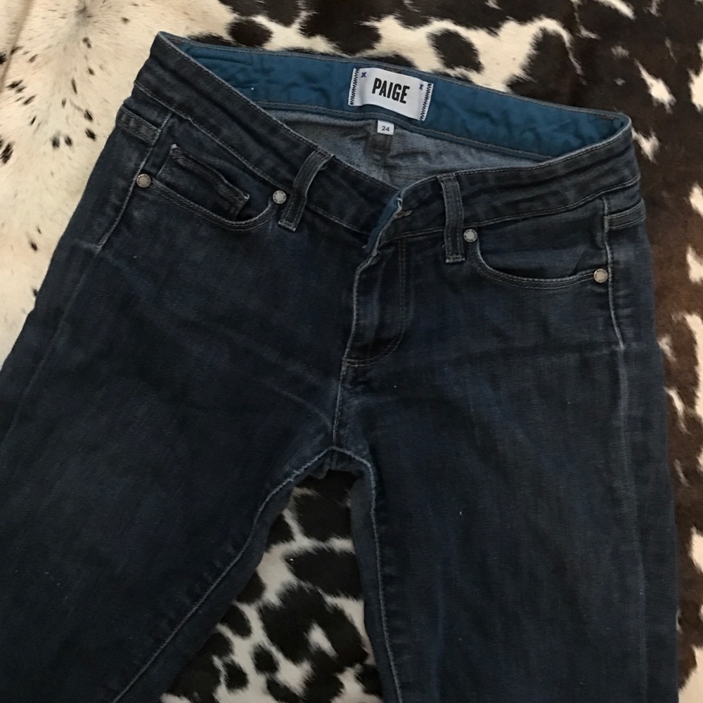 Paige 24 skyline ankle peg dark rinse jeans