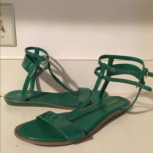Nine West Green Gladiator Sandals