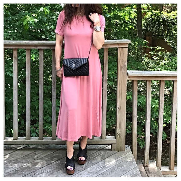 ✨LAST ONE ✨High neck coral midi swing dress - Picture 4 of 7