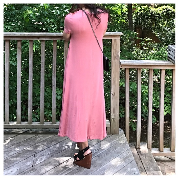 ✨LAST ONE ✨High neck coral midi swing dress - Picture 6 of 7