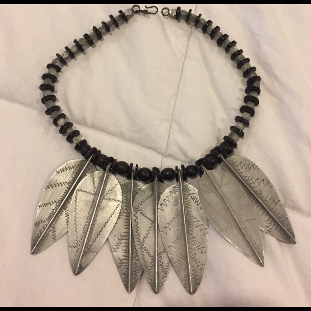 Leaf Statement Necklace - image 3