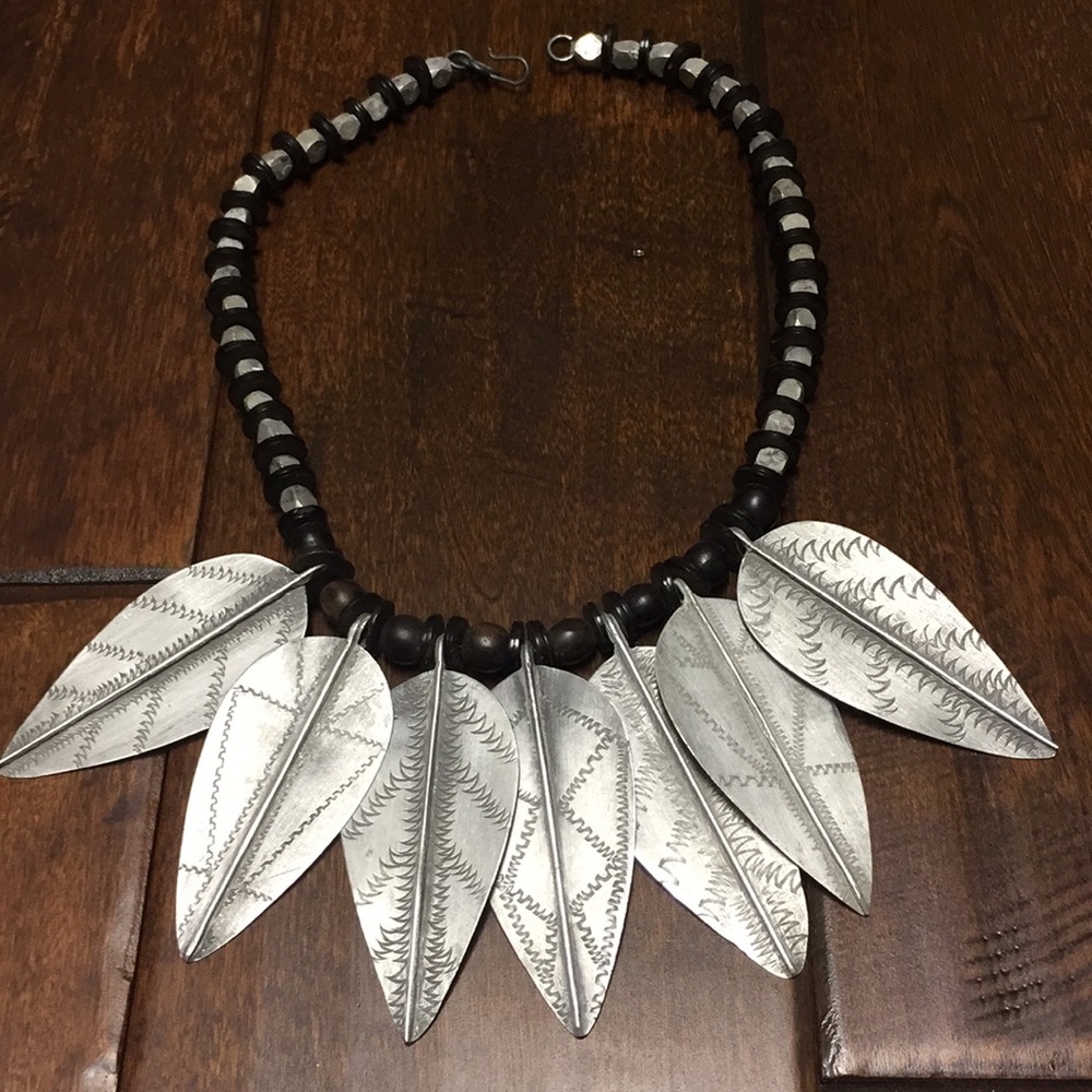 Leaf Statement Necklace - image 1
