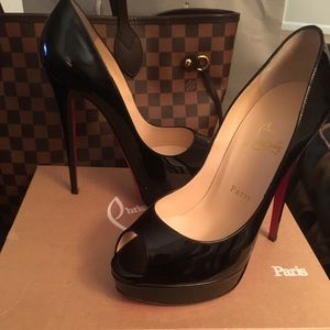 Christian Louboutin peep toe pumps
