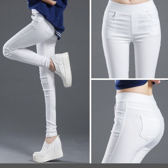 Distress denim jeggings leggings - Picture 2 of 3