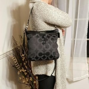 Coach Ashley Dotted C Op Art Hippie hobo crossbody
