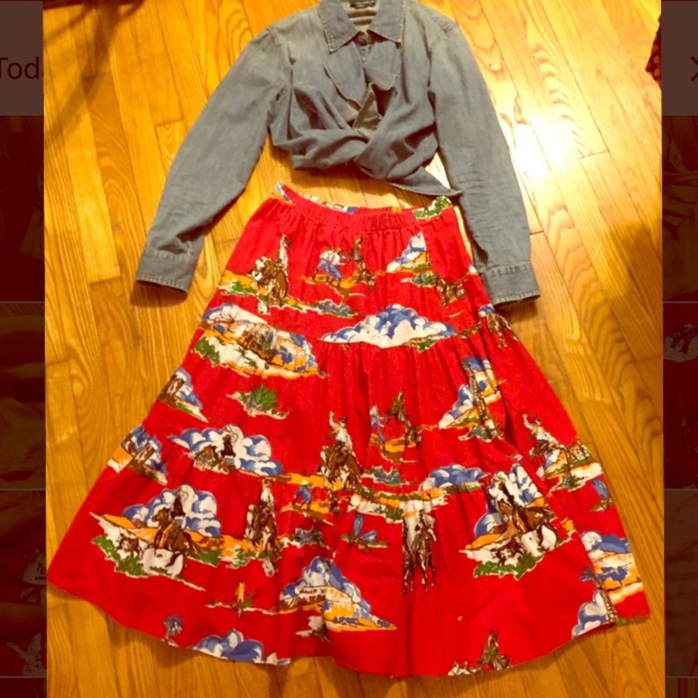 Vintage Western Skirt - Picture 1 of 6