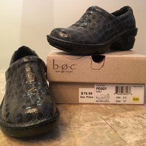 BOC Peggy grey patent croc, 6.5/37