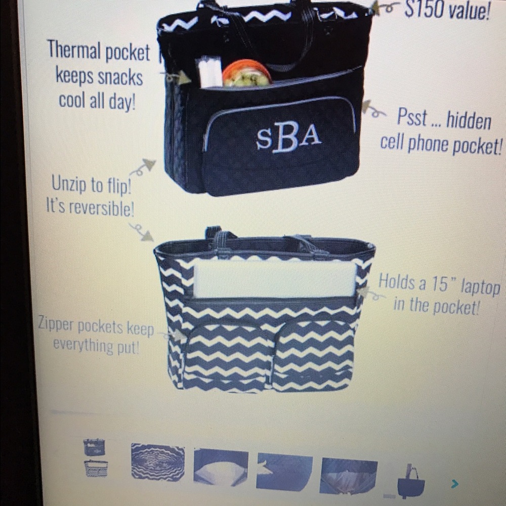 Thirty One Take Two Reversible Tote No Embroidery