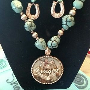 Cowgirl necklace n earings