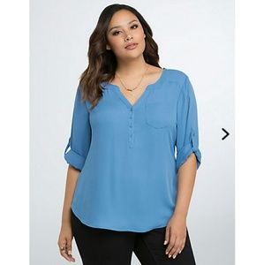 Torrid Burnt Orange Chiffon Shirt