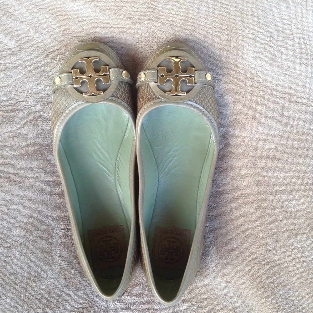 Tory Burch Snake Skin Flats