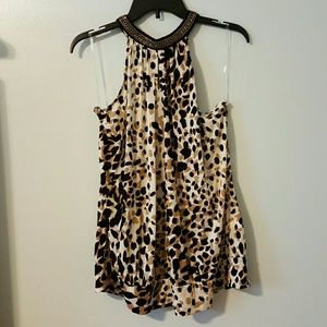 Sz 18/20 Lane Bryant Cheetah Sleeveless Shirt