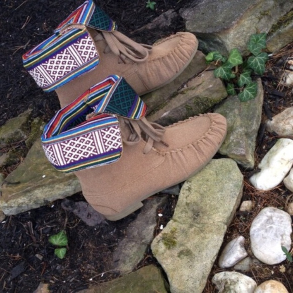 Tribal Print Booties