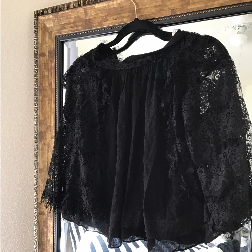 Zara Black Lace Blouse