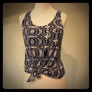 Lucy love tie front tank NWOT