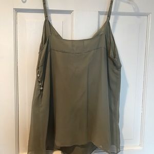 100% silk camisole in pretty sea foam green color