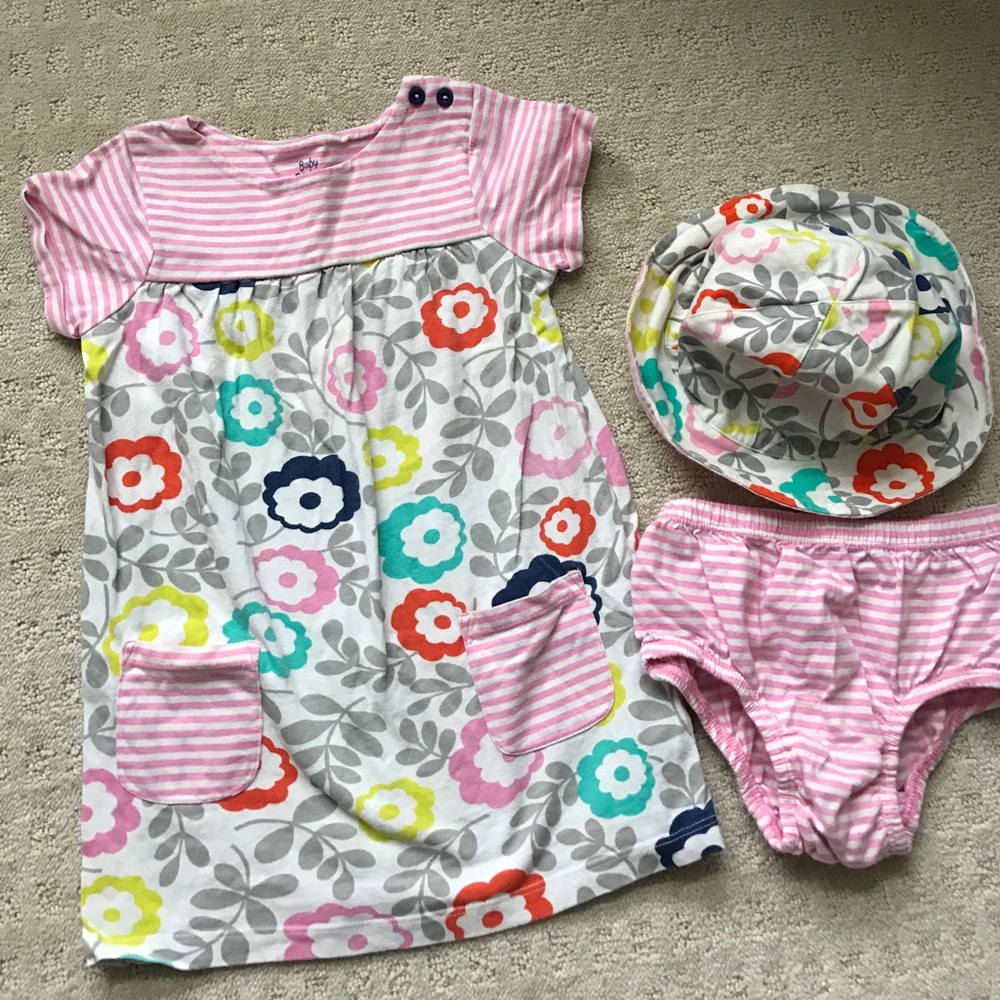 Baby Boden summer dress w/hat