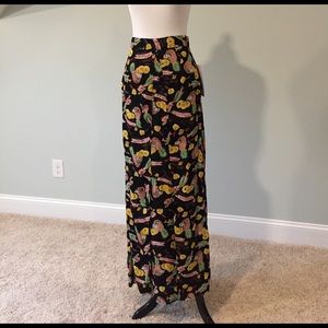 Lucy love Pineapple Express flowy maxi skirt NWOT