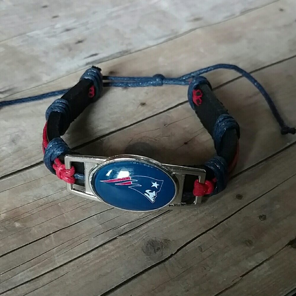 Adjustable leather patriots nfl football Bracelet