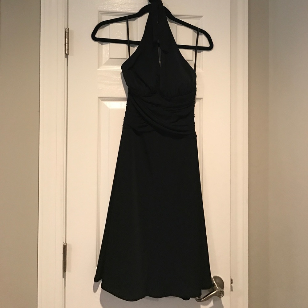 White House Black Market black halter dress size 0