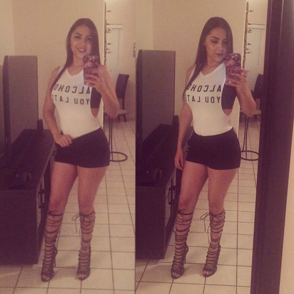 Black lace up heels - Picture 6 of 6