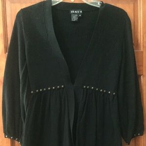 black Tracy M plunging sweater