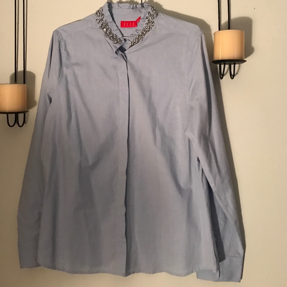 Light blue top