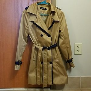 Beautiful Navy and Tan Trench Coat