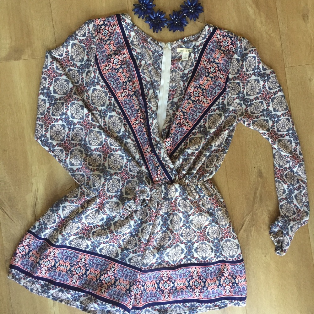 Floral short romper