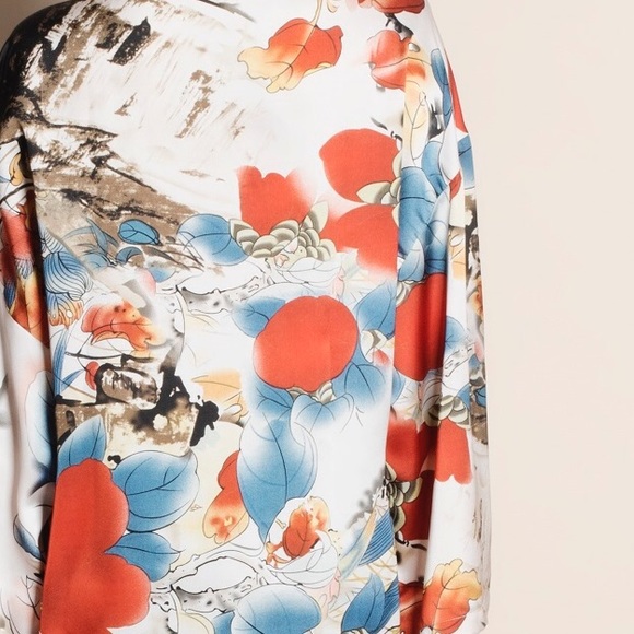 xx Oriental Print Maxi Kimono Duster - Picture 7 of 7