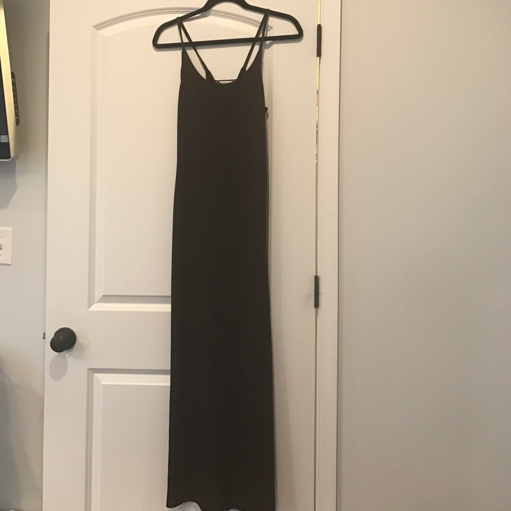 Brown/black floor length gown