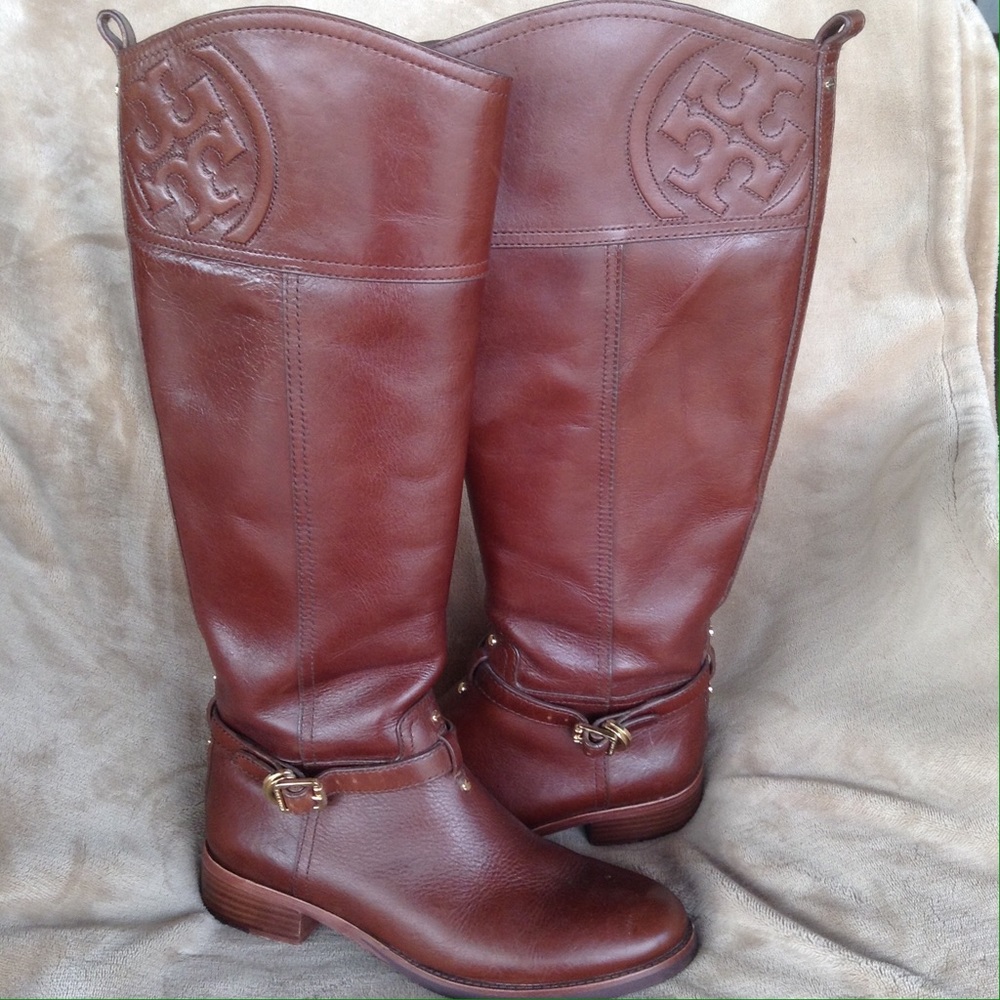 Tory Burch Marlene Brown Riding Boots