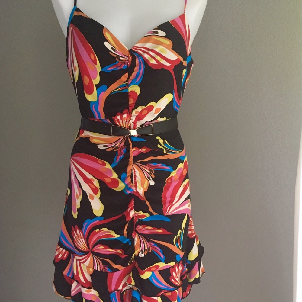 BCBGMaxAz summer dress with spaghetti stripes