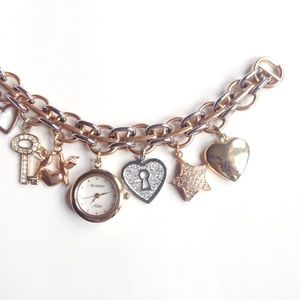 Armitron charm bracelet gold watches