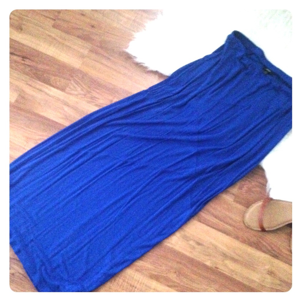 Royal Blue Maxi Skirt